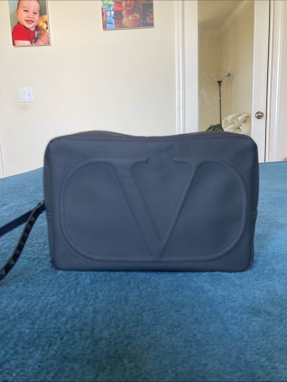 Valentino jelly rockstud makeup pouch toiletry bag with Logo